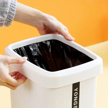 

Desktop Rolling Cover Garbage Bin with Cover Plastic Thicken 360 Adjustable Waste Bin Removable Sturdy Durable Sundries Barrel