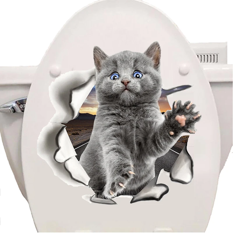 stickers abattant wc chat