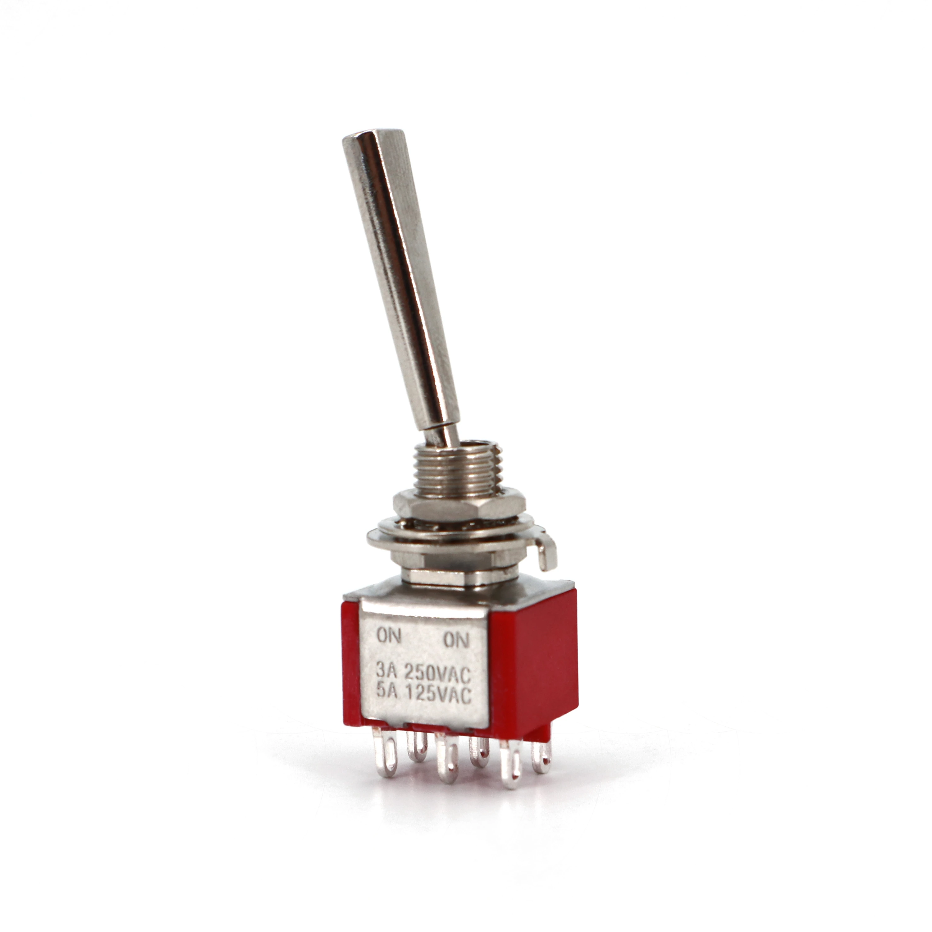 1 шт. SH T8011-U2HBQ длинные плоские ручки DPDT 6Pin мини рычажный переключатель