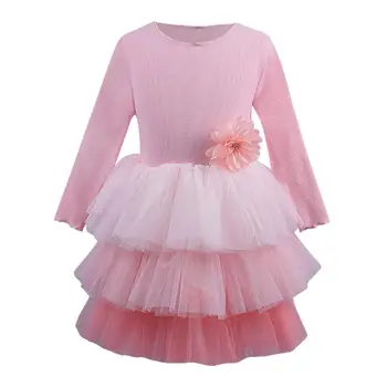 

Toddler Kids Baby Girls Party Tulle Tutu Princess Dress Layered Long Sleeve Dress Fashion Outfits Clothes With Good quality