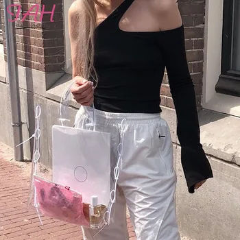 

Iamhotty Black Off Shoulder Bodysuit Asymmetric Neck Womens Rompers Jumpsuit Hollow Out Skinny 2019 Fashion Playsuits For Femme