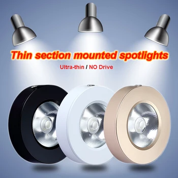 

Hot Selling Ultra Thin Driverless COB Led Down Light 3W/5W/7W/10W/15W 220V Led Spot Lamp Surface Mounted Downlight Lighting