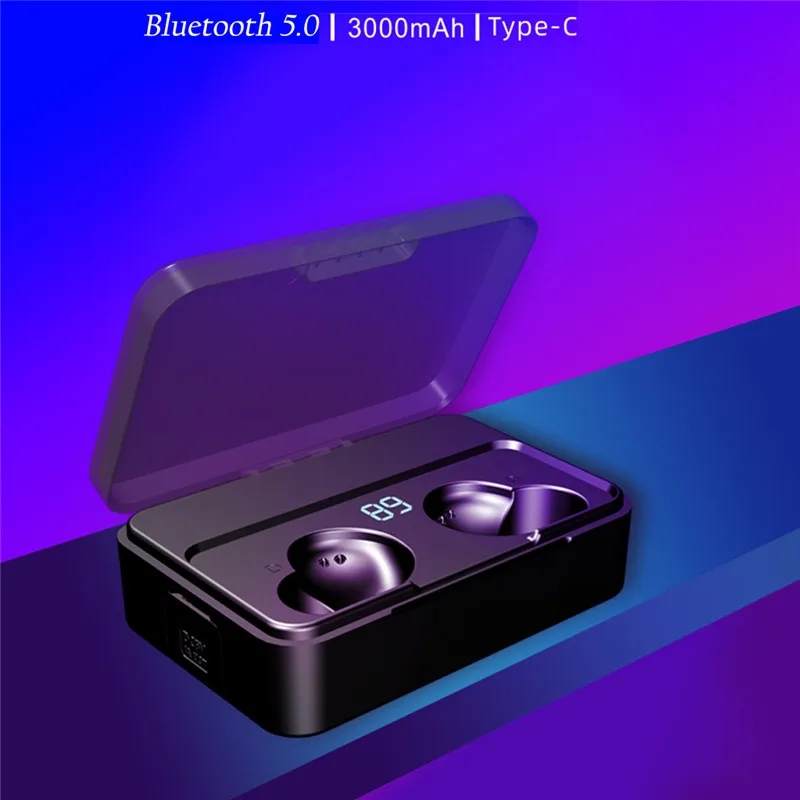 Мини TWS беспроводные Bluetooth наушники IPX5 водонепроницаемые спортивные с зарядным устройством наушники Встроенный микрофон#2