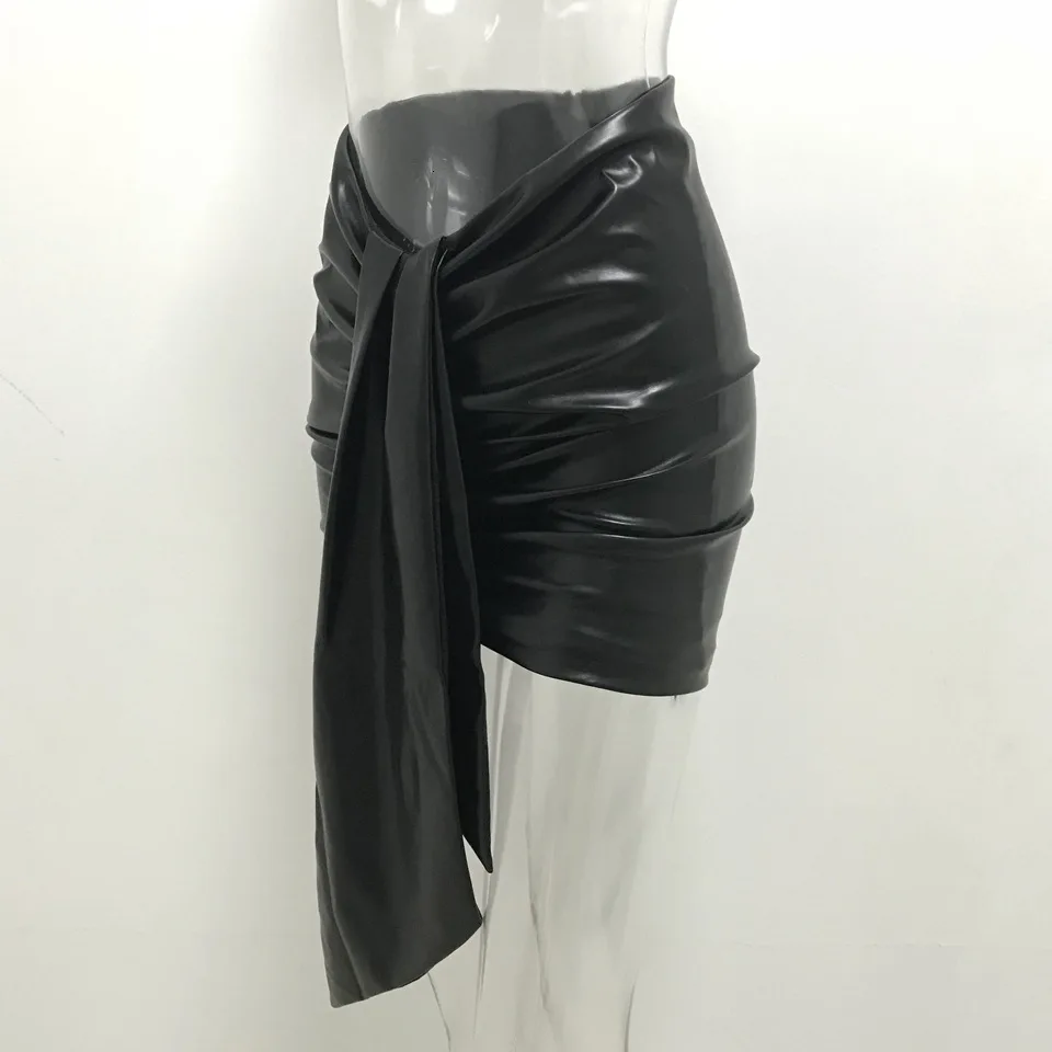 Осенняя юбка, черная, серебряная, искусственная кожа Crazy Horsehide, кожаная юбка, сексуальные юбки, Женская облегающая юбка с блестками, юбки для клубов и вечеринок