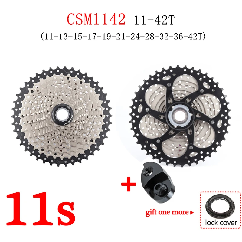 BOLANY горный велосипед 11 скоростная кассета MTB кассета 11-42/46/50T горный велосипед Запчасти звездочки переключатель подходит для ручек Shimano/SRAM - Цвет: CSM1142