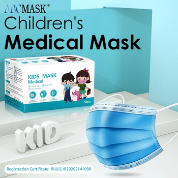 

1/50pcs Child Medical Mask Disposable Mask mouth Face mask safe Nonwoven 3 Layer Ply Filter Breathable Protective surgical mask