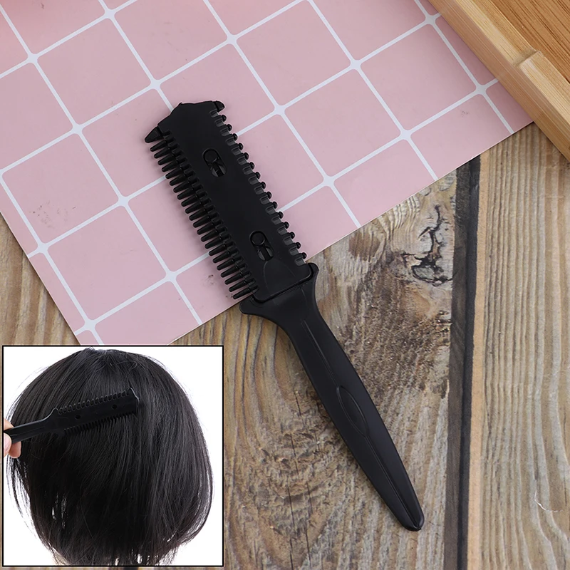 Bangs Brush Hairdressing Trimmers Hair Shaving Blades Cutting Thinning Beauty Styling Pro Barber Hair Razor Comb Scissor Tools