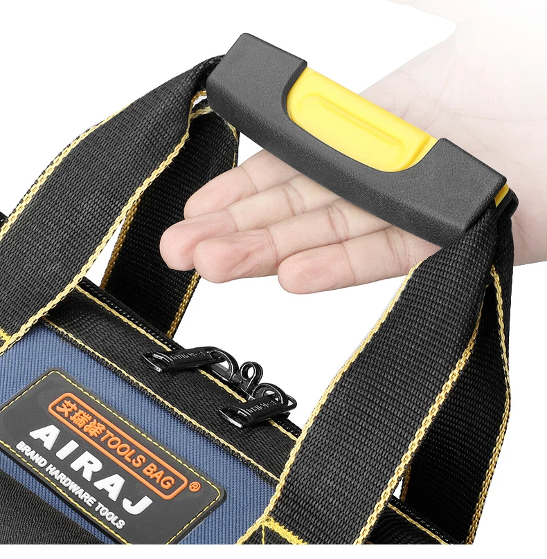AIRAJ 2022 Upgrade Tool Bag 13/15/17/19/23 in Electrician Bag 1680D Oxford Waterproof Wear-Resistant Strong Tool Storage Toolkit personalized tool bag