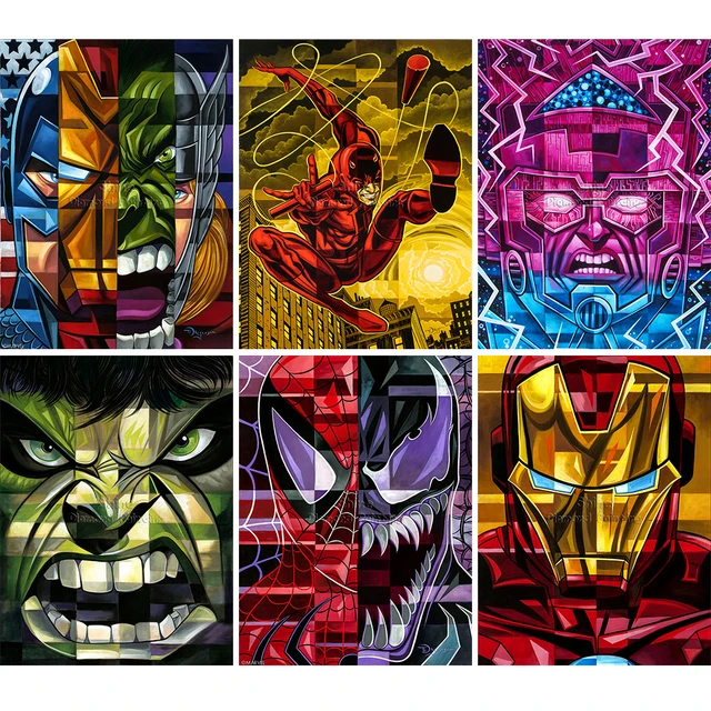 5d Diamond Painting Marvel Avengers  5d Diy Diamond Painting Avengers - 5d  Diamond - Aliexpress