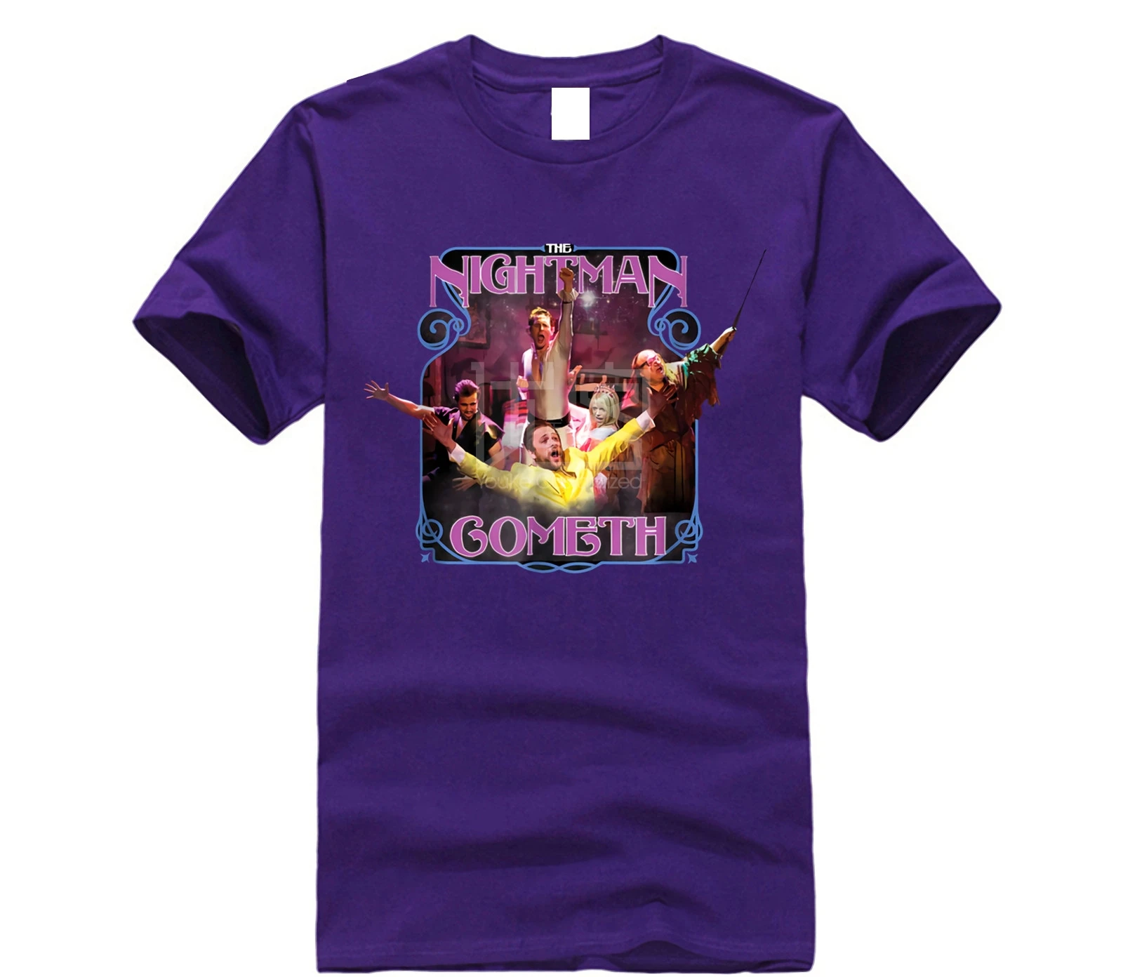 Брендовая мужская рубашка It s Always Sunny in Philadelphia Nightman Cometh - Цвет: purple