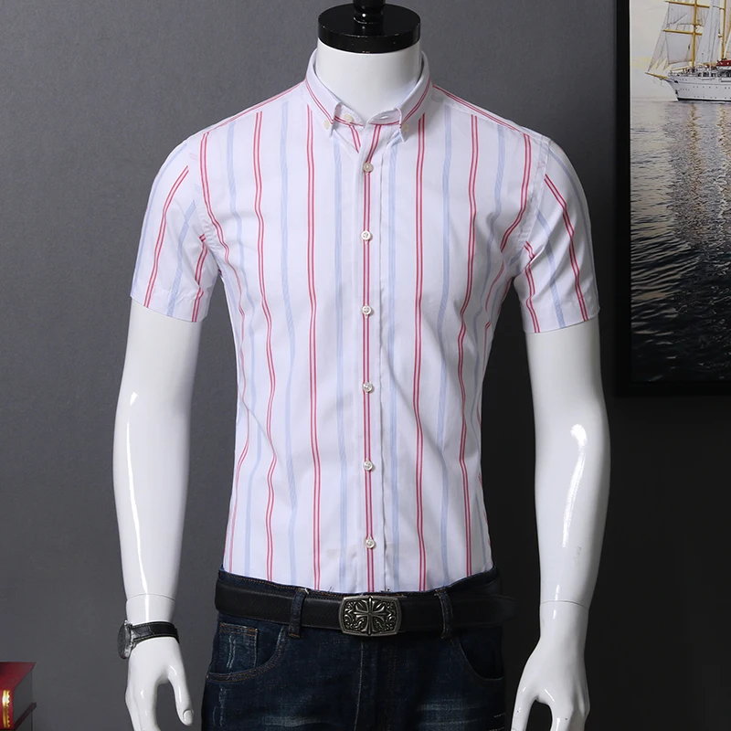 mens short sleeve button down collar dress shirts