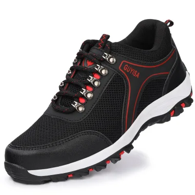 Мужская защитная обувь со стальным носком, Рабочая обувь для мужчин, анти-разбивающиеся прокалывающиеся строительные дышащие кроссовки - Цвет: Black2
