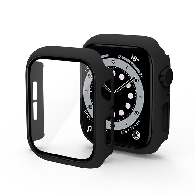 for Apple watch Case 45mm 41mm 44mm 40mm 38mm 42mm PC creen protector bumper Tempered Glass for iwatch series 7 6 SE 5 4 3
