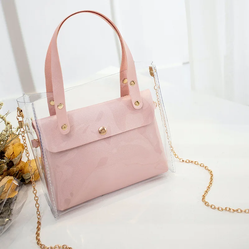  Fashion Transparent PVC Bags for Women 2019 Mini Shoulder Bag Female Small Leather Handbags Crossbo - 33047574463