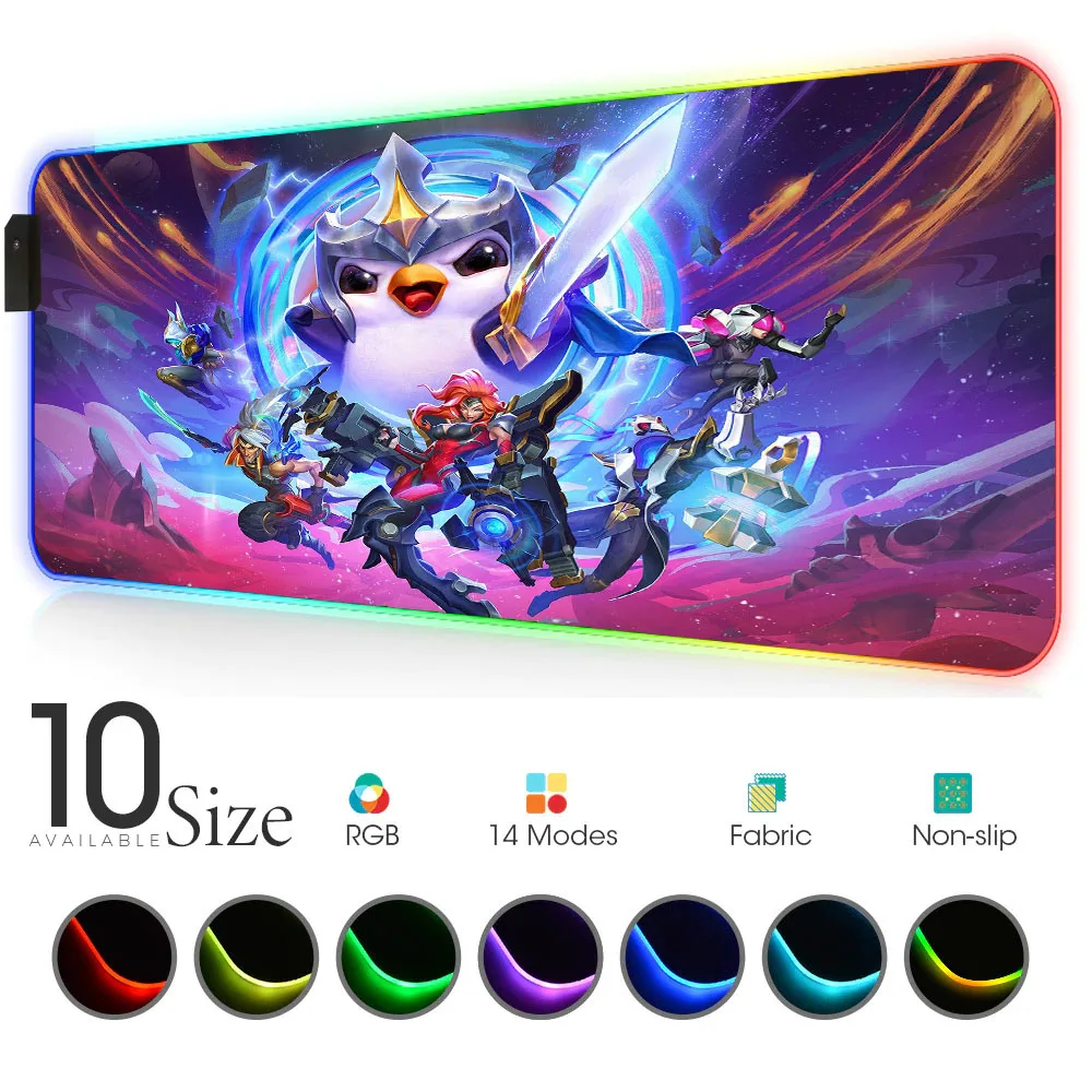 

Large Mouse Pad RGB league of legends Gamer Accessories LED MousePad XL Gaming Desk PC with Backlit keyboard pad Rubber mat