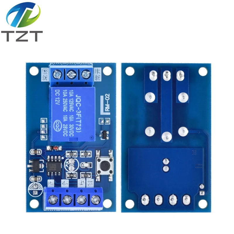 1/2PCS 5V 12V Single Bond Taste Bistabile Relais Modul Modifizierte Auto Start und Stop Selbst-locking Schalter Eine Schlüssel Für Arduino – Detail 8
