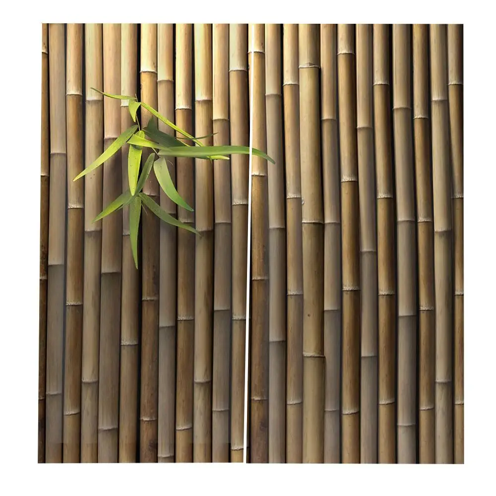 Бамбуковые шторы бамбуковые стебли и листья Восточная Природа Дерево природные пейзажи страна сторона стиль для гостиной затемненные шторы