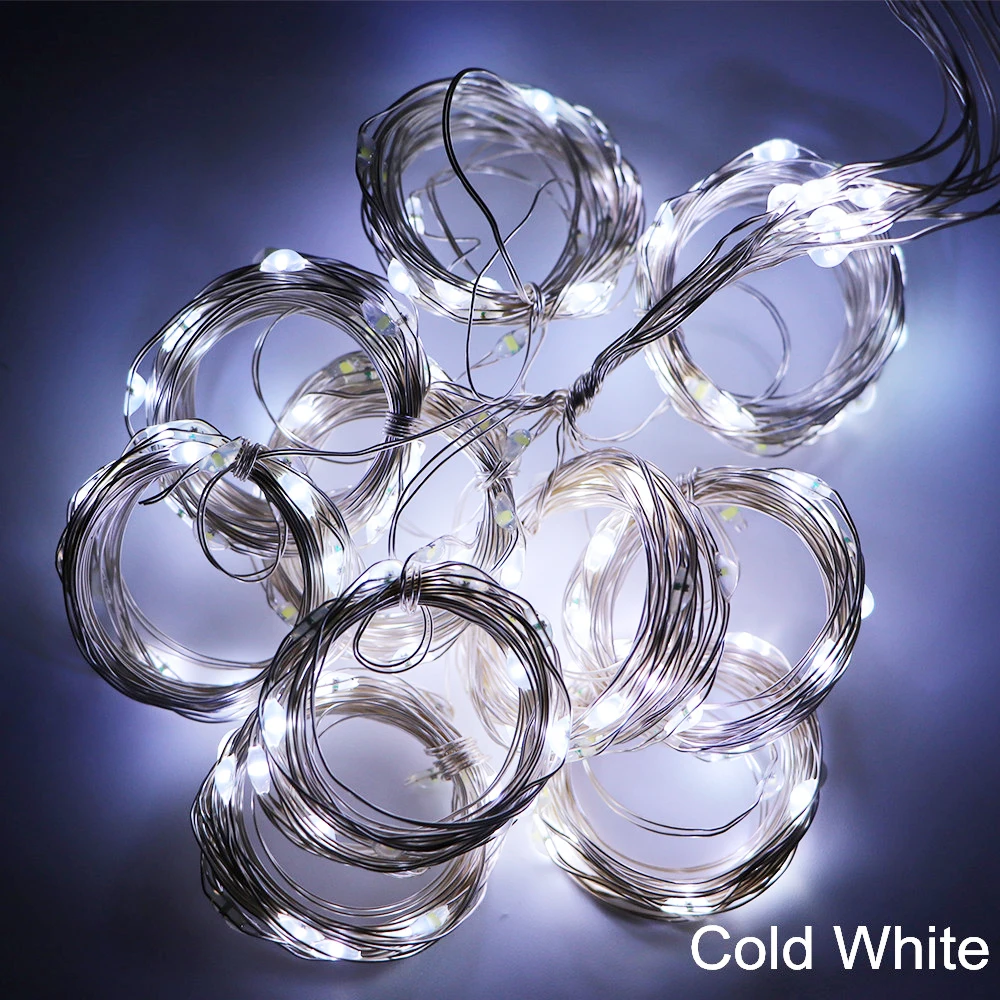 cold white string light