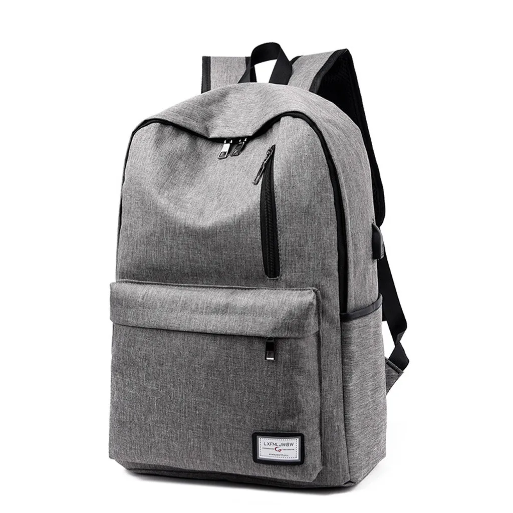 

Backpack Women Men Canvas Large Capacity BackpackS Travel Bags Single Shoulder Schoolbag Witj USB 2020 New Mochilas Mujer #Zer