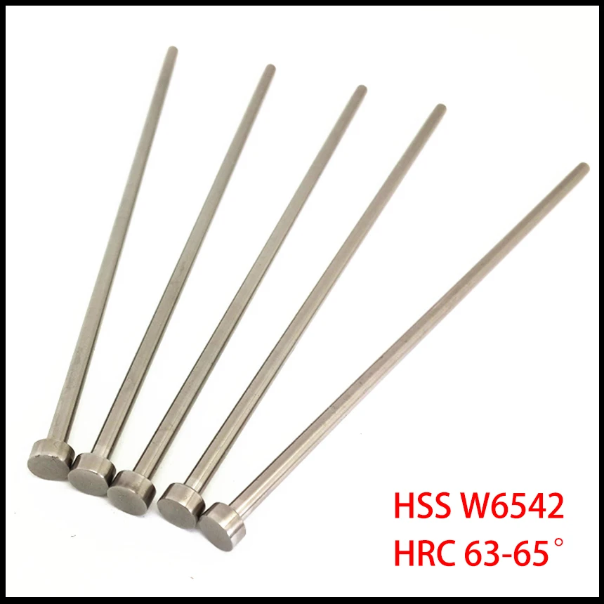 

3.5*60mm 3.5x60mm 3.6*60mm 3.6x60mm HSS W6542 HRC63-65 Round Tip Plastic Injection Component Mold Straight Punching Ejector Pin