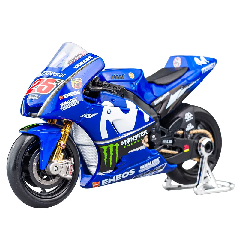 Гоночная модель автомобиля Maisto 1:18 2018 Yamaha team No. 25 Rossi из сплава литой игрушечный