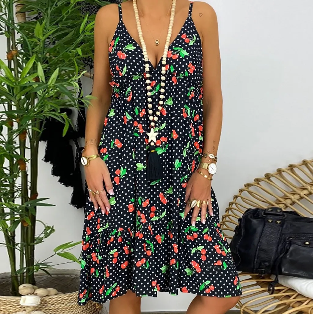 Женские платья 2020 летнее пляжное богемное платье свободное мини с цветочным