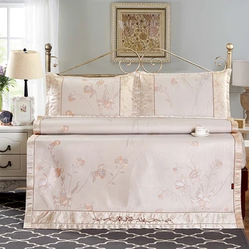 

Jacquard Printing Pink Square Sheet Summer Sleeping Mat Covers Luxury Cold Sheets for Kids No Pillowcases