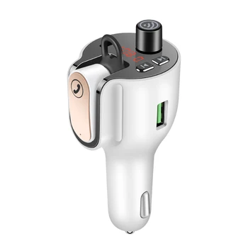

Wireless Car FM Transmitter Headset USB Fast Charger Bluetooth 5.0 FM G52 Hands-Free Calling Driving Car Accessories Universal