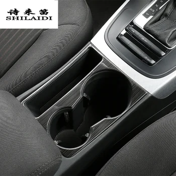 

For Audi A5 A4 B8 stainless steel Trim Cup Holder Decorative Frame Decal Covers Stickers Car Styling Interior Auto Accessories