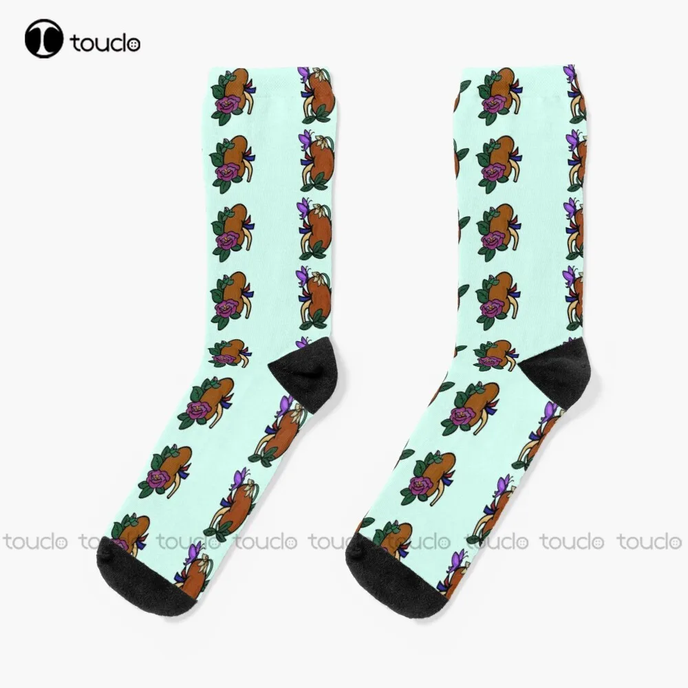 

Floral Kidneys Socks Unisex Adult Teen Youth Socks Personalized Custom 360° Digital Print Hd High Quality Christmas Gift