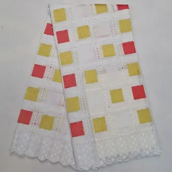 

Hot Sale African Cotton Swiss Voile Lace Fabric High Quality With Stones Voile Lace In Switzerland African Lace Fabric SHH072