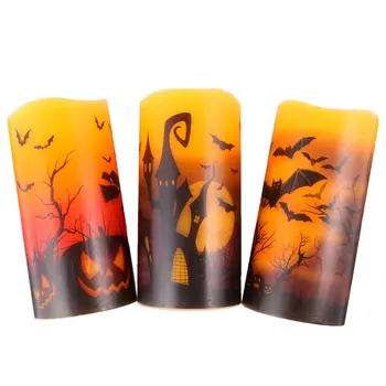 

3Pcs LED Candle Electric Lovely Halloween Night Light for Bar Party