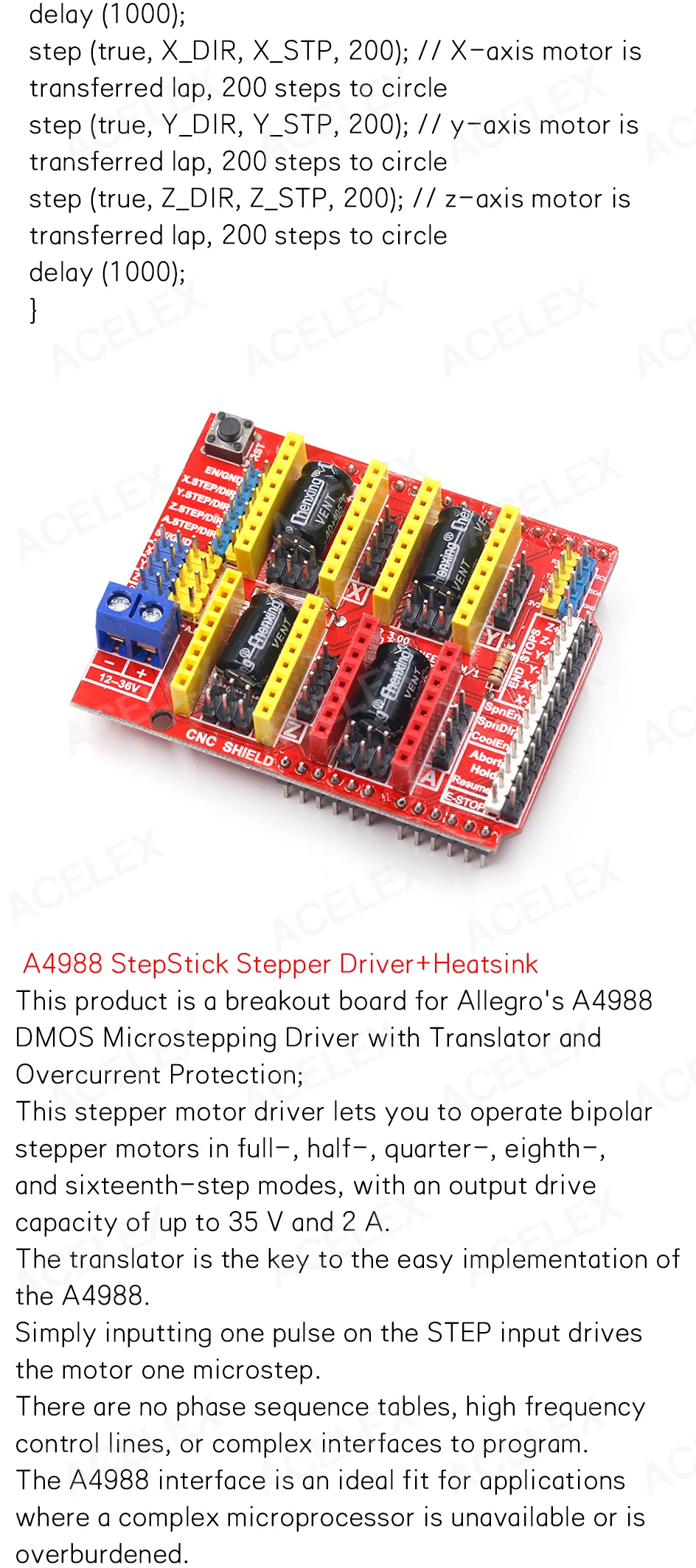 impressora + 4 pces a4988 driver placa expansão uno r3 com cabo usb