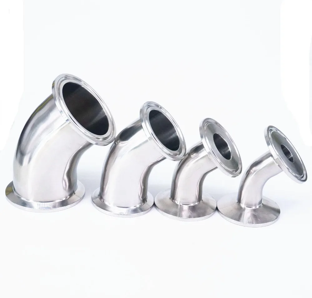 1," 2" 2," 3" 3," 4" Tri Clamp 304 нержавеющая сталь 45 градусов локоть санитарный фитинг для домашнего варения