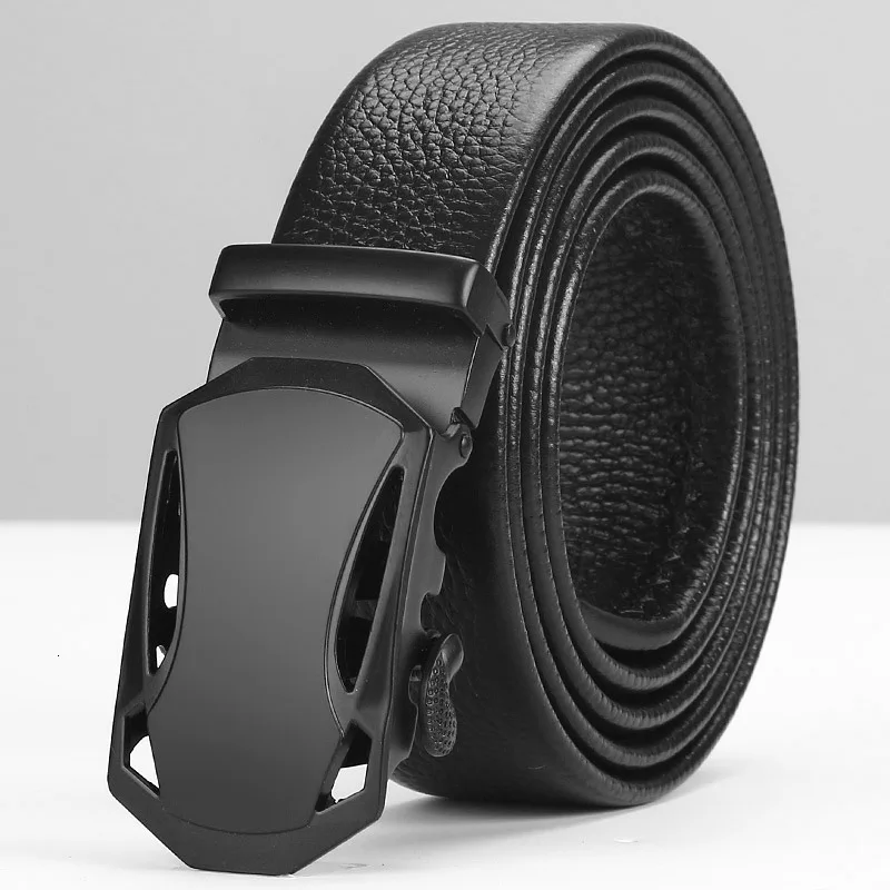 Peikong Leather automatic buckle for men designer Fashion Belts high quality for men Business Popular Brand Black Belts Luxury