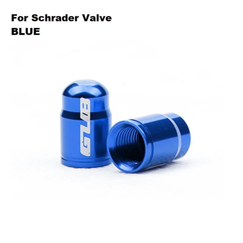 Schrader Blue 2 шт. GUB Presta/Schrader крышка клапана алюминиевый сплав дорожный велосипед MTB велосипедный клапан - Цвет: Schrader Blue