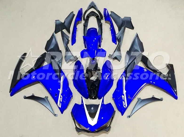 YZF R3 R25 ABS Инжекционный обтекатель комплект для Yamaha YZFR3 YZFR25 Полный обтекатели наборы на заказ глянцевый синий