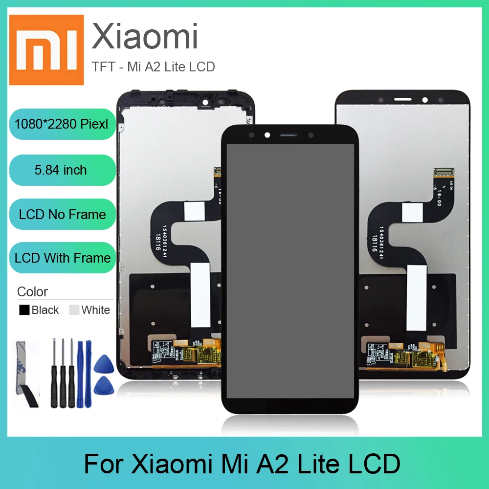 

For Xiaomi Mi A2 Lcd Diaplay Screen Replacement LCD Display+TouchScreen 5.99" for Xiaomi Mi A2 Mi 6X Smartphon Assembly+Tools