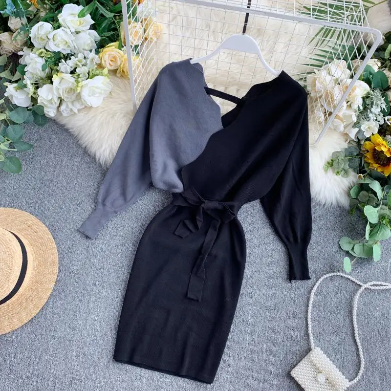 Одежда для беременных с V образным вырезом Осень зима|Платья| |