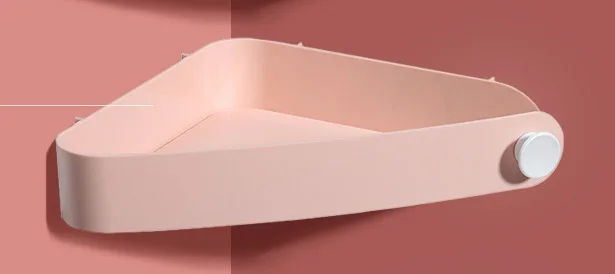 Розовый цвет Xiaomi ванная комната хранения для хранения в ванной, на кухне стеллаж Органайзер душевая полка для ванной комнаты полка для хранения Пробивка настенный подвесной - Цвет: Розовый цвет