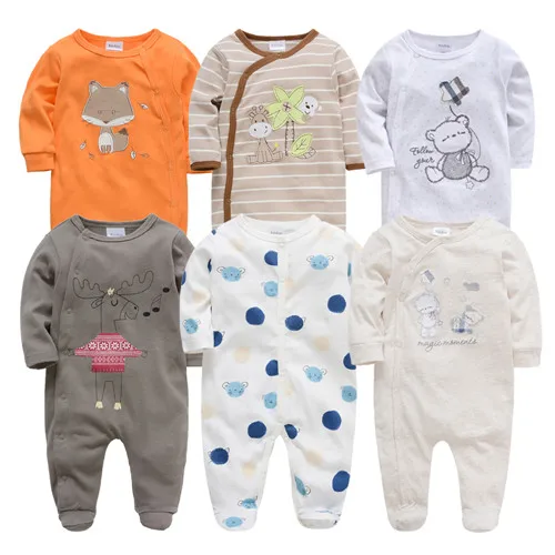 Коллекция года, 6 шт./партия, детские комбинезоны, roupa de bebes, Одежда для новорожденных мальчиков и девочек летний хлопковый комбинезон на возраст от 0 до 12 месяцев, Одежда для младенцев - Цвет: 434546863947