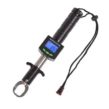 

ABGZ-Digital Fish Gripper 25Kg/55Lb Portable Electronic Control Fish Lip Tackle Grabber Tool Fishing Grip Holder Stainless Weigh