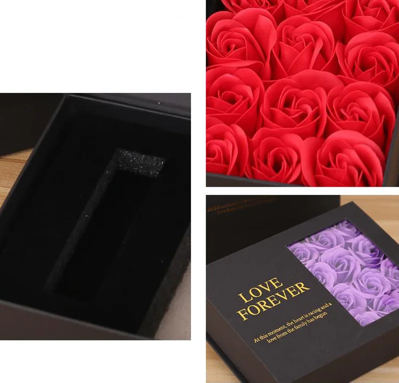 Высококачественная розовая помада в подарочной коробке мыло цветок бутоны искусственных цветов купальная коробка лепестки на День святого Валентина Свадебный Подарок
