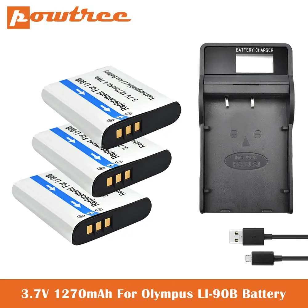 LI 90B Батарея + Зарядное устройство для цифровой камеры Olympus SH 1 50 iHS 60 SP 100 100EE прочный