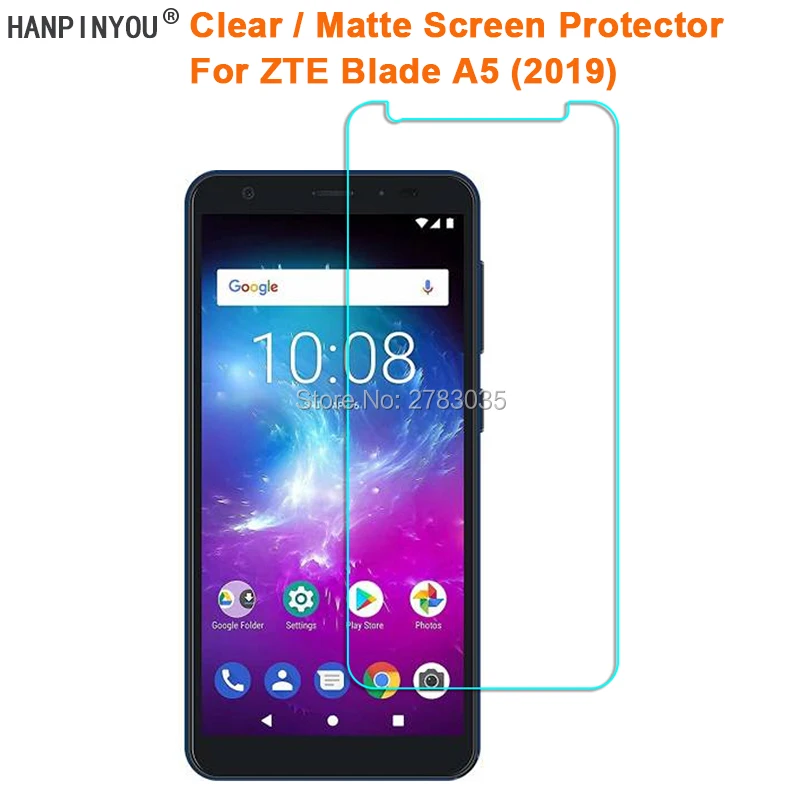 Для ZTE Blade A5 (2019) 5 45 &quotпрозрачная глянцевая/Антибликовая матовая защитная пленка
