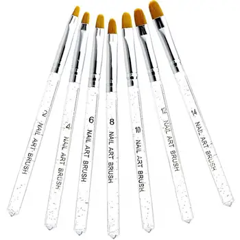 

LEARNEVER 7Pcs Manicure UV Gel Brush Pen Transparent Drawing Painting Brush Tool NJS2249 Acrylic Art Nail Phototherapy Y9E1