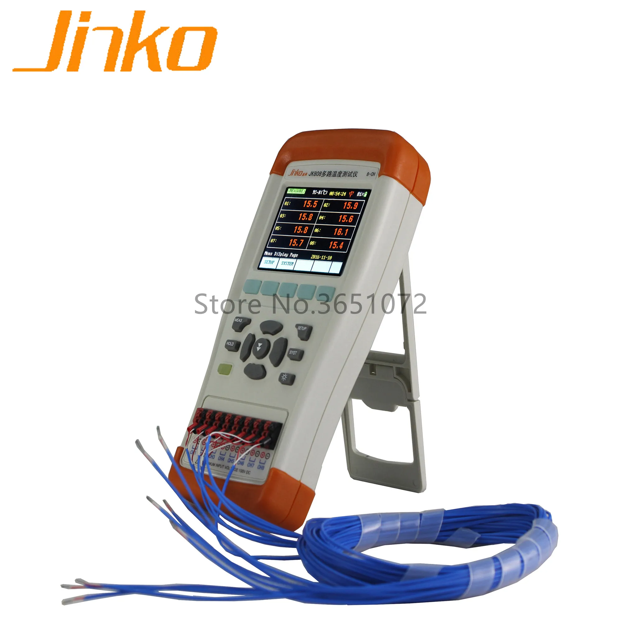 JK808 измеритель температуры дисплей 8 каналов имитирует