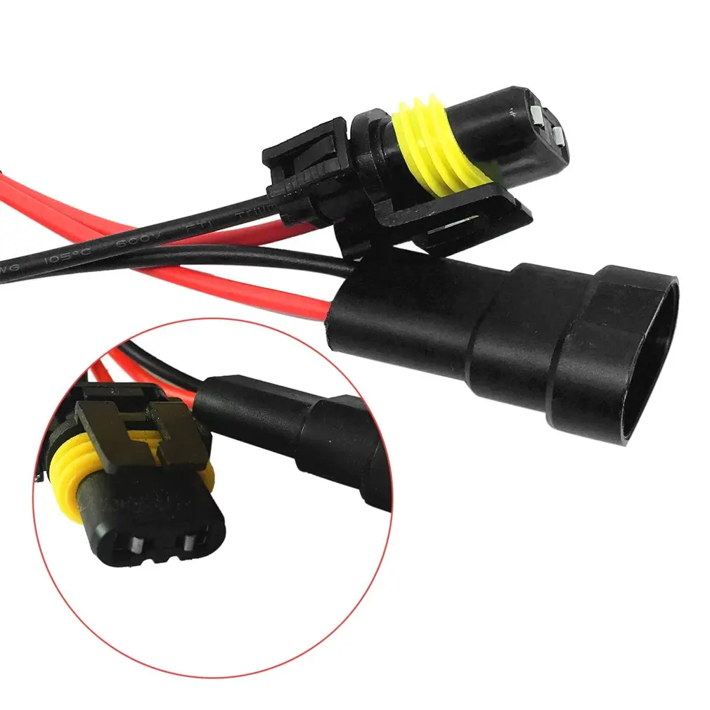 1 шт. DC12V 50 Вт Жгут проводов 9005 9006 противотуманная тонкая проволока светодиодная противотуманная фара кабель Автомобильная Модернизация транспортного средства Аксессуары