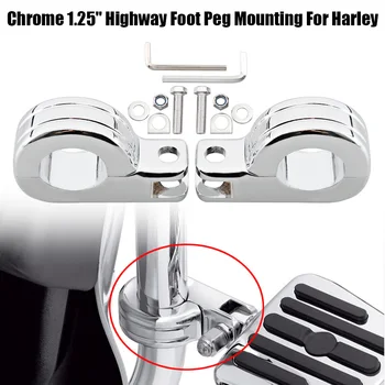 

Foot Peg Support Clamp Cruiser Peg Mounts For 1 1/4" Engine Guard Highway Crash Bars For Harley Yamaha Honda Motos