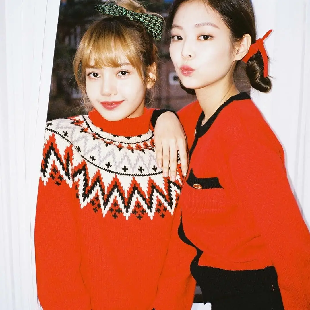 Kpop Blackpink JENNIE женские осенние теплые трикотажные толстовки с длинным рукавом милые толстовки свободные дикие Топы kawaii женские пальто